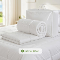 Giselle Bedding 200GSM Bamboo Quilt Summer Quilts All Season Doona Duvet Lightweight King