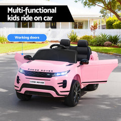 Kids Electric Ride On Car Land Rover Licensed Toy Cars Remote 12V Battery Pink