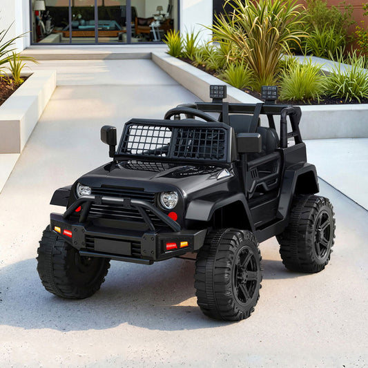 Rigo Kids Electric Ride On Car Jeep Toy Cars Remote 12V Black