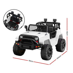 Rigo Kids Electric Ride On Car Jeep Toy Cars Remote 12V White