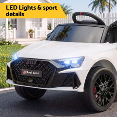 Ride On Car Licensed Audi RS3 Car for Kids 12V Remote Control White