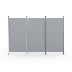 Artiss 3 Panel Room Divider Set of 2 Folding Privacy Screen Fabric Room Separator Partition Grey