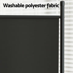 Artiss 4 Panel Room Divider Set of 2 Folding Privacy Screen Fabric Room Separator Partition Black
