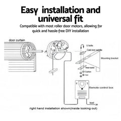 UL-tech Garage Roller Door Opener 250N Motor Auto Safety Reverse 220V