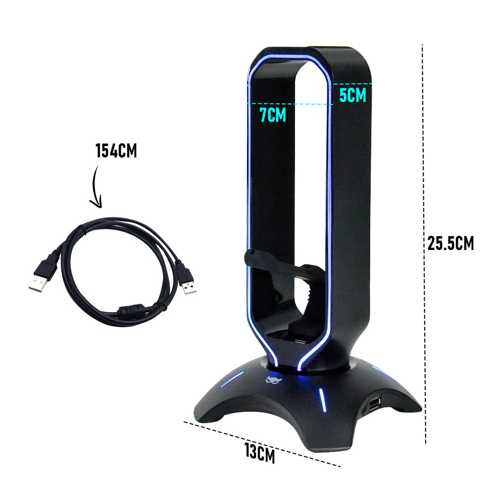 Usb Hub Headset Stand Pc RGB Gaming Headset Stand With USB Hub