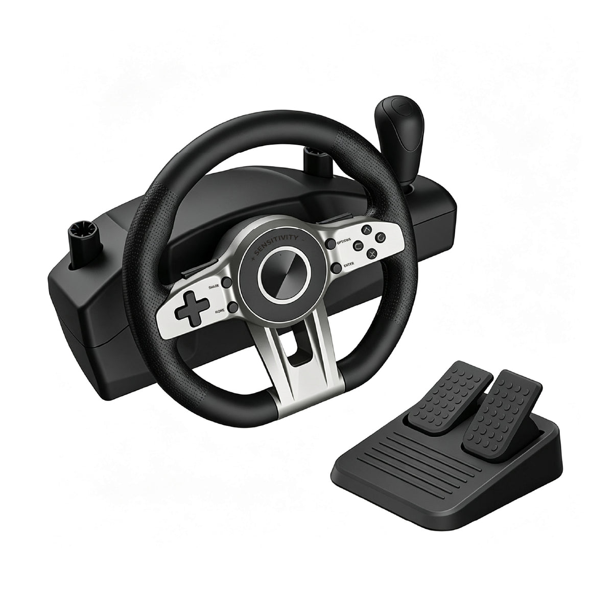 Gaming Racing Steering Wheel 270 Degree Dual Motor Vibration Pedals Gear Shifter for PS5 PS4 PS3 Xbox Series X One 360 Switch PC