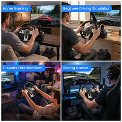 Gaming Racing Steering Wheel 270 Degree Dual Motor Vibration Pedals Gear Shifter for PS5 PS4 PS3 Xbox Series X One 360 Switch PC