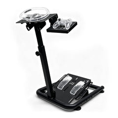 Foldable Racing Wheel Stand Height and Angle Adjustable Sim Racing Stand with Pedal Shifter Mount Fits Logitech Thrustmaster Fanatec Moza Gaming Cockpit