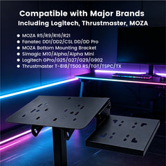 Foldable Racing Wheel Stand Height and Angle Adjustable Sim Racing Stand with Pedal Shifter Mount Fits Logitech Thrustmaster Fanatec Moza Gaming Cockpit
