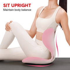 BKT Cushion Portable Ergonomic Lower Back Seat Lumbar Support Chair Posture Correction Max Load 110kg for Home Office Chair and Floor Seat Red Heart Design