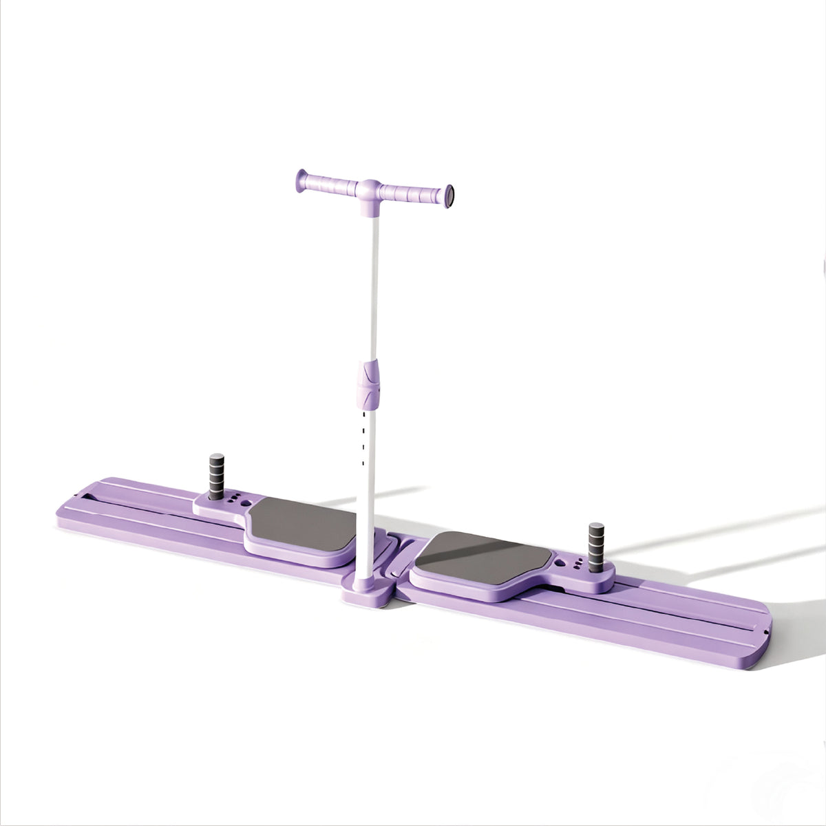 Multifunctional Pilates Reformer Board Foldable Leg Exercise Machine with Height Adjustable T-Handle Low Noise Home Fitness Equipment Strength Building