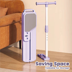 Multifunctional Pilates Reformer Board Foldable Leg Exercise Machine with Height Adjustable T-Handle Low Noise Home Fitness Equipment Strength Building