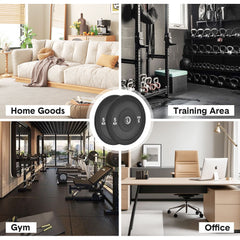 2Pack 5kg Rubber Bumper Plates 2 Inch Olympic Barbell Weight Plates Set with Steel Hub Fit Barbells Within 5cm for Home Gym Weightlifting Strength Training
