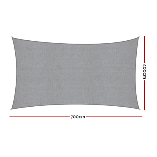 Instahut Sun Shade Sail Shadecloth Canopy Rectangle 280gsm 4x6m