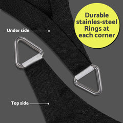 Instahut Sun Shade Sail Cloth 98% UV Block Outdoor Canopy Rectangle 5X6M Black