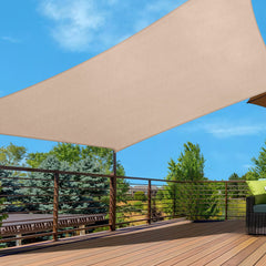 Instahut Sun Shade Sail Cloth 98% UV Block Outdoor Canopy Rectangle 5X9M Beige