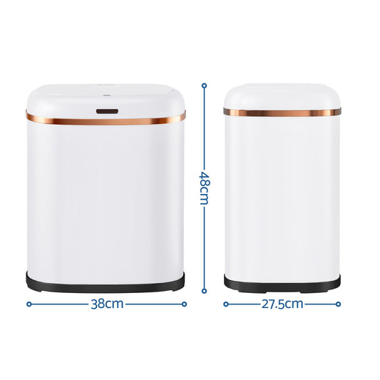 Devanti 38L Motion Sensor Bin Rubbish Automatic White