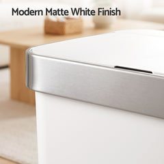 Devanti 50L Motion Sensor Trash Bin Automatic Kitchen Waste Dustbin White