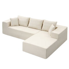 Artiss Modular Sectional Sofa 4-Seater L-Shaped Boneless Sofa Bed Chaise Lounge