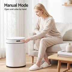 Devanti 20L Automatic Sensor Bin Touchless Rubbish Waste Bin White Kitchen