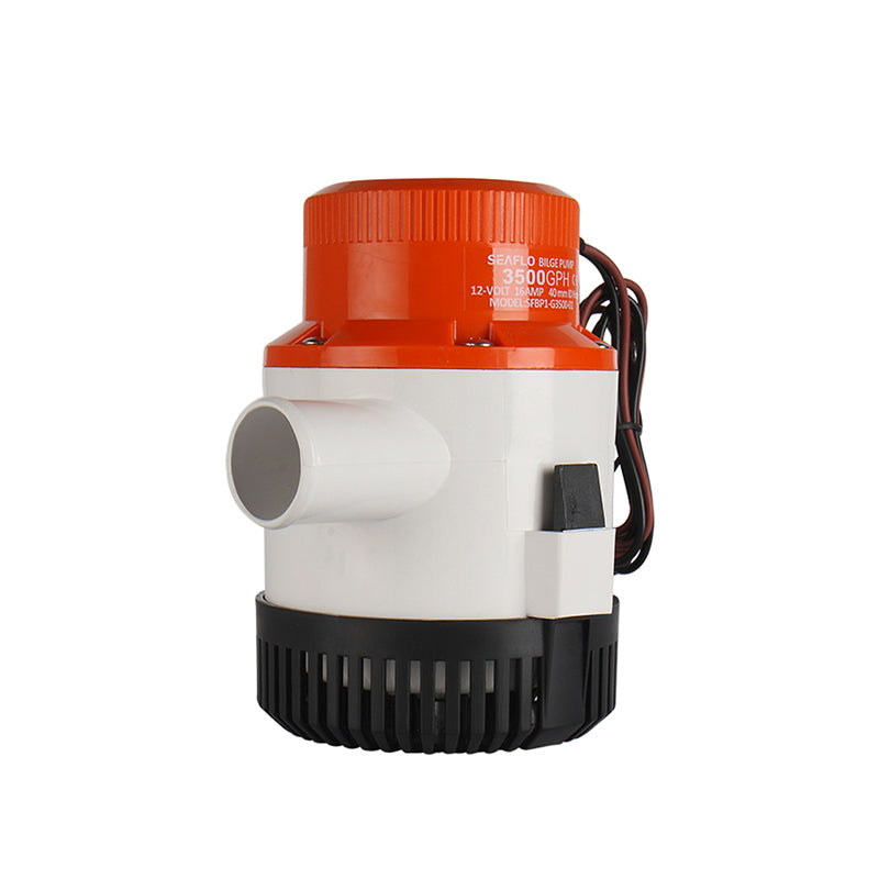 SEAFLO 3500GPH Marine Bilge Pump with Snap-Off Strainer Base 鈥?Sealed Motor Industry Standard Mounting Float or Panel Switch Operation