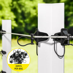 Giantz Electric Fence Insulators 200pcs Pinlock Black
