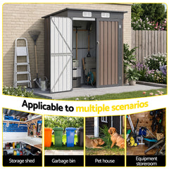 Giantz Garden Shed 1.62x1M Outdoor Storage Tool Workshop House Shelter Brown