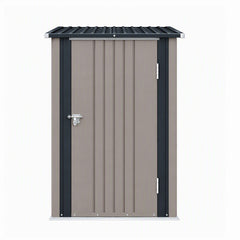 Giantz Garden Shed Outdoor Storage Metal Tool Shed Steel 99x104cm Brown
