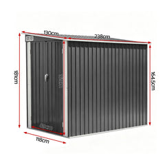 Giantz Garden Shed 118x238cm Lean To Bike Shelter Backyard Outdoor Storage