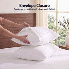 Giselle Single 500TC Cotton 4Pcs Sheet Set with 40cm Extra Deep Pocket for Thick Mattresses Sateen Weave for Sweaty Nights White