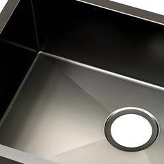 Cefito Kitchen Sink 60X45CM Stainless Steel Basin Single Bowl Black