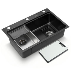 Cefito Kitchen Sink 304 Stainless Steel Bar Sink Millet Grain Water Basin Sink