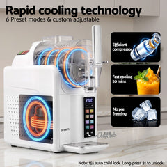 Devanti Slushie Machine 2L Frozen Drink Maker Ice Cream Cocktail Slush Maker White