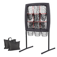 Everfit Baseball Pitching Net Training Target Softball Practice 9 Hole Black