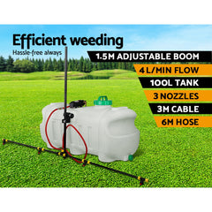 Giantz Weed Sprayer 100L 1.5M Boom Garden Spray