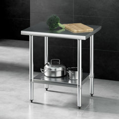 Cefito Stainless Steel Kitchen Bench Work Table 610 x760MM 430
