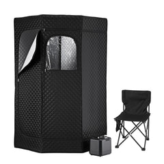 Devanti Portable Steam Sauna Tent 1000W 3L Steamer Pot Full Body Home SPA Timer