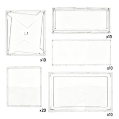 10 Pack Stackable Clear Collectible Display Cases with Magnetic Door Modular Keepsake Boxes for Models Awards Watche Figures  Memorabilia