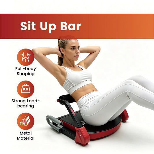 Ab Machine Ab Crunch Trainer 4-Level Adjustable Resistance Sit-Up Core Workout Equipment with 2 Resistance Bands Full Body Workout Home Gym 120kg Capacity
