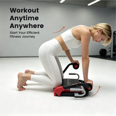 Ab Machine Ab Crunch Trainer 4-Level Adjustable Resistance Sit-Up Core Workout Equipment with 2 Resistance Bands Full Body Workout Home Gym 120kg Capacity