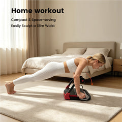 Ab Machine Ab Crunch Trainer 4-Level Adjustable Resistance Sit-Up Core Workout Equipment with 2 Resistance Bands Full Body Workout Home Gym 120kg Capacity