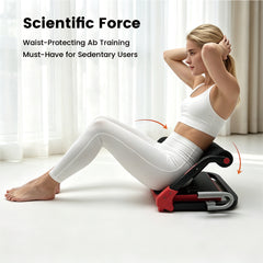 Ab Machine Ab Crunch Trainer 4-Level Adjustable Resistance Sit-Up Core Workout Equipment with 2 Resistance Bands Full Body Workout Home Gym 120kg Capacity