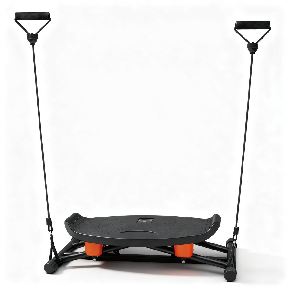 Simulate Ski Training Board Non-Slip Slide Stepper Training Machine with 2 Resistance Bands and Real-time Display Indoor Cardio Full Body Fitness Equipment