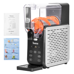 Tourua 2.8L Slushie Machine Frozen Drink Maker with 5 Preset Modes No Ice Needed Soft Ice Cream Milkshake Frappe Spiked Slushi Rinse Function 220W