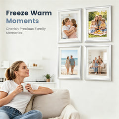 10 Pack A4 Snap Frame Aluminum Front Loading 25mm Mitred Frame with PVC Cover for Wall Mounted Certificate Photo Notice Posters Includes Fixing Kit