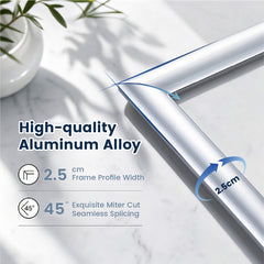 10 Pack A4 Snap Frame Aluminum Front Loading 25mm Mitred Frame with PVC Cover for Wall Mounted Certificate Photo Notice Posters Includes Fixing Kit