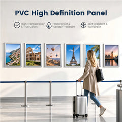 10 Pack A4 Snap Frame Aluminum Front Loading 25mm Mitred Frame with PVC Cover for Wall Mounted Certificate Photo Notice Posters Includes Fixing Kit