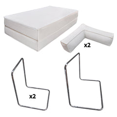 2-In-1 Compression Sofa Bed Multifunctional 2 Seater Couch Set with Comfy Cushion Back for Living Room Bedroom Apartment Versatile Layouts 75x100x180cm