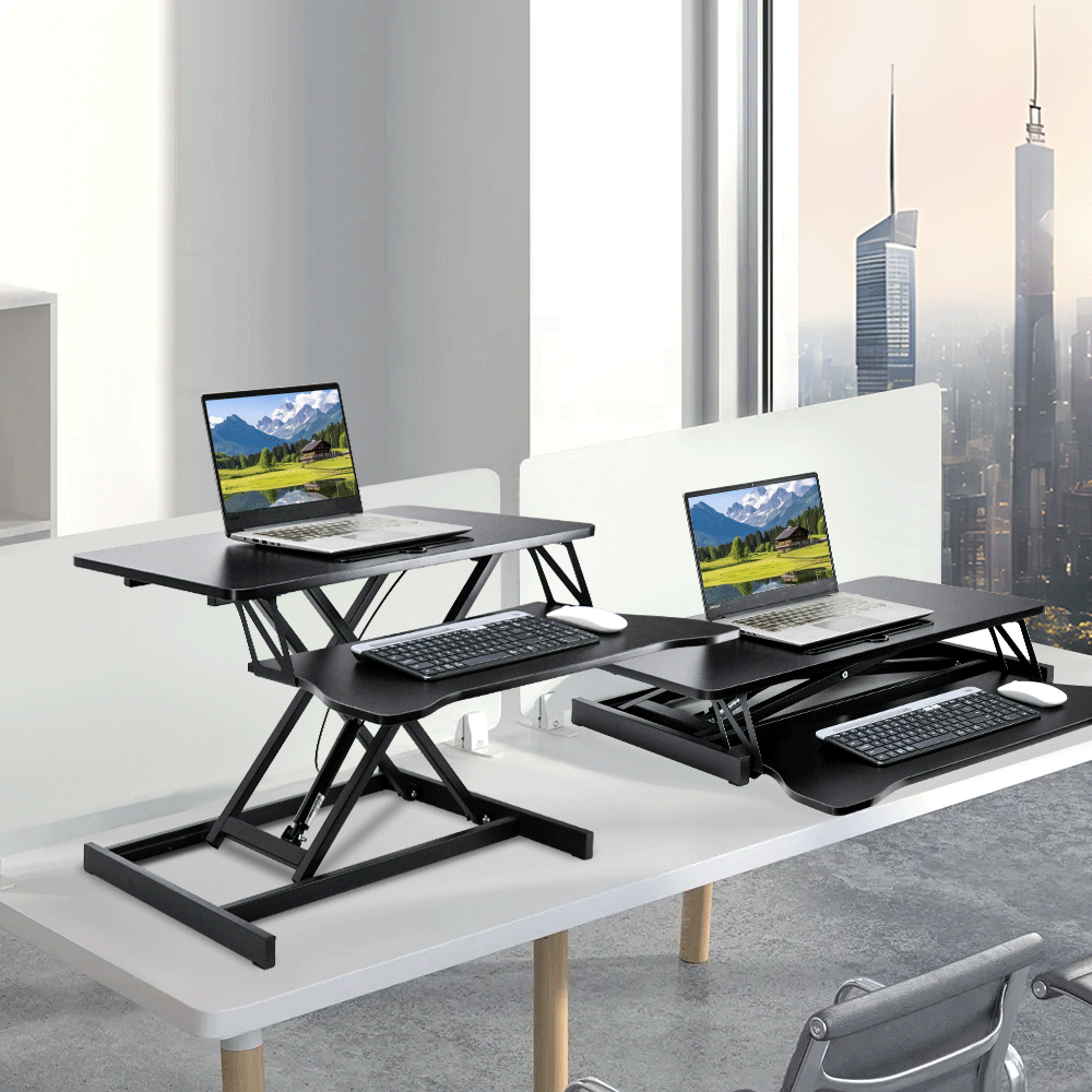 Standing Desk Converter Height Adjustable Dual Mode Sit-to-Stand ...