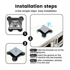 Starlink Mini Magnetic Mount Weatherproof Car Roof Mounting Bracket With 4 Magnetic Bases for Car RV Van Boat Yacht Truck Strong 60kg Magnetic Force